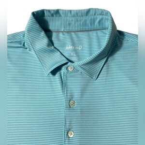 Johnnie O Blue Striped Golf Polo La Playa Embroidered Men’s size XL